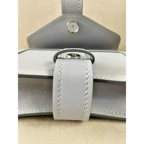 Chloe Aby Flap Crossbody Mini Bag Light Cloud Blue Silver Gold chain $2,490 - Picture 9 of 15